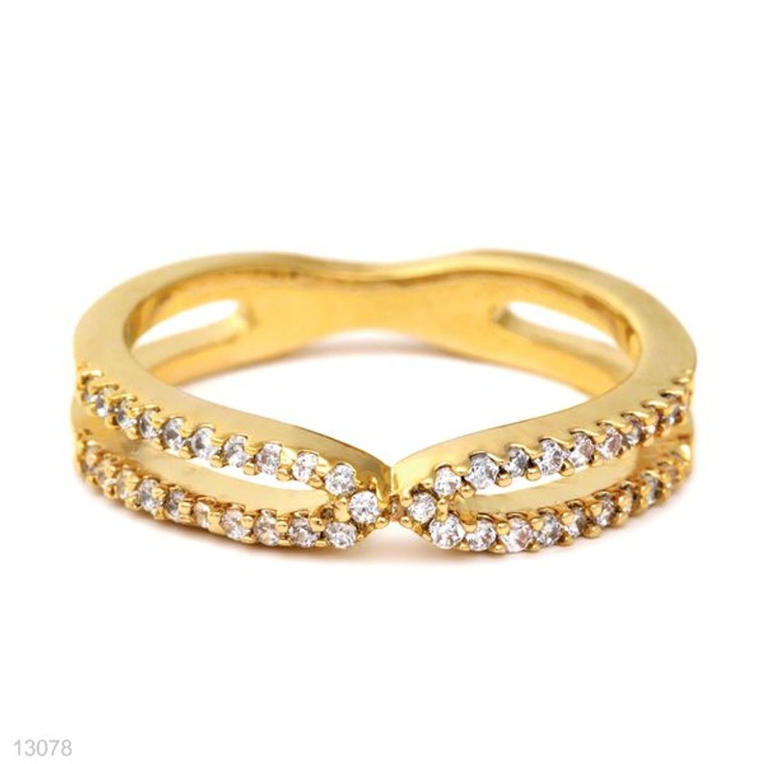 FINE CROSSOVER ZIRCON RING