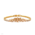 FEMININE THIN CHAMPAGNE LEAF BRACELET