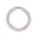 COMPLEX MARQUISE WREATH SILVER BRACELET