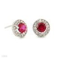 DELICATE ROUNDED PAVE EAR STUDS