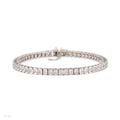 EXQUISITE PRINCESS CUT SILVER BRACELET