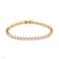 GRACEFUL ROUND GOLD TENNIS BRACELET