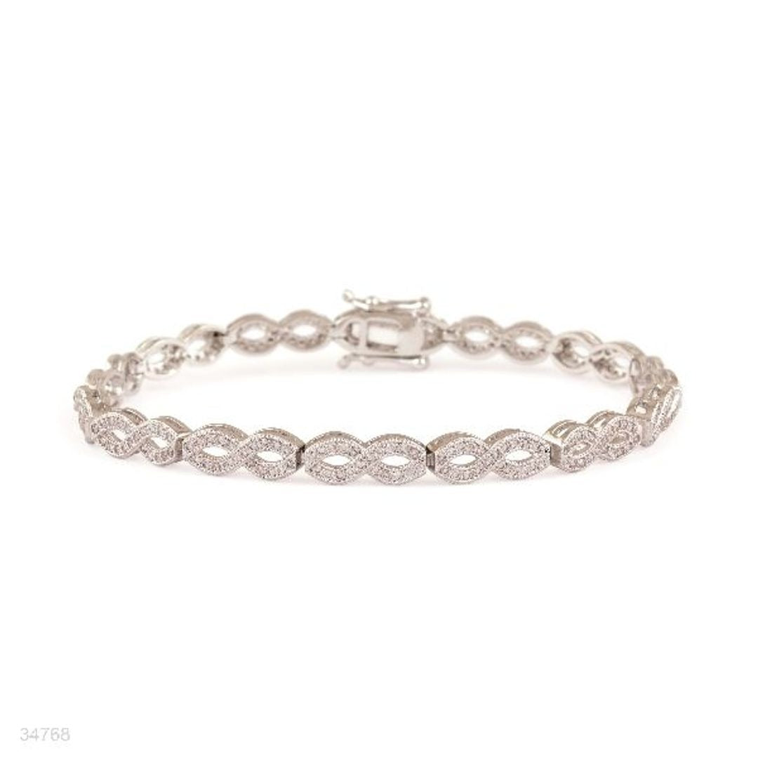 BRACELET MICRO ZC INFINITY-SILVER-CLEAR