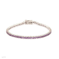DELICATE FEMININE ROUND LAVENDER TENNIS BRACELET