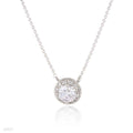 GLEAMING HALO CIRCLE SILVER PENDANT