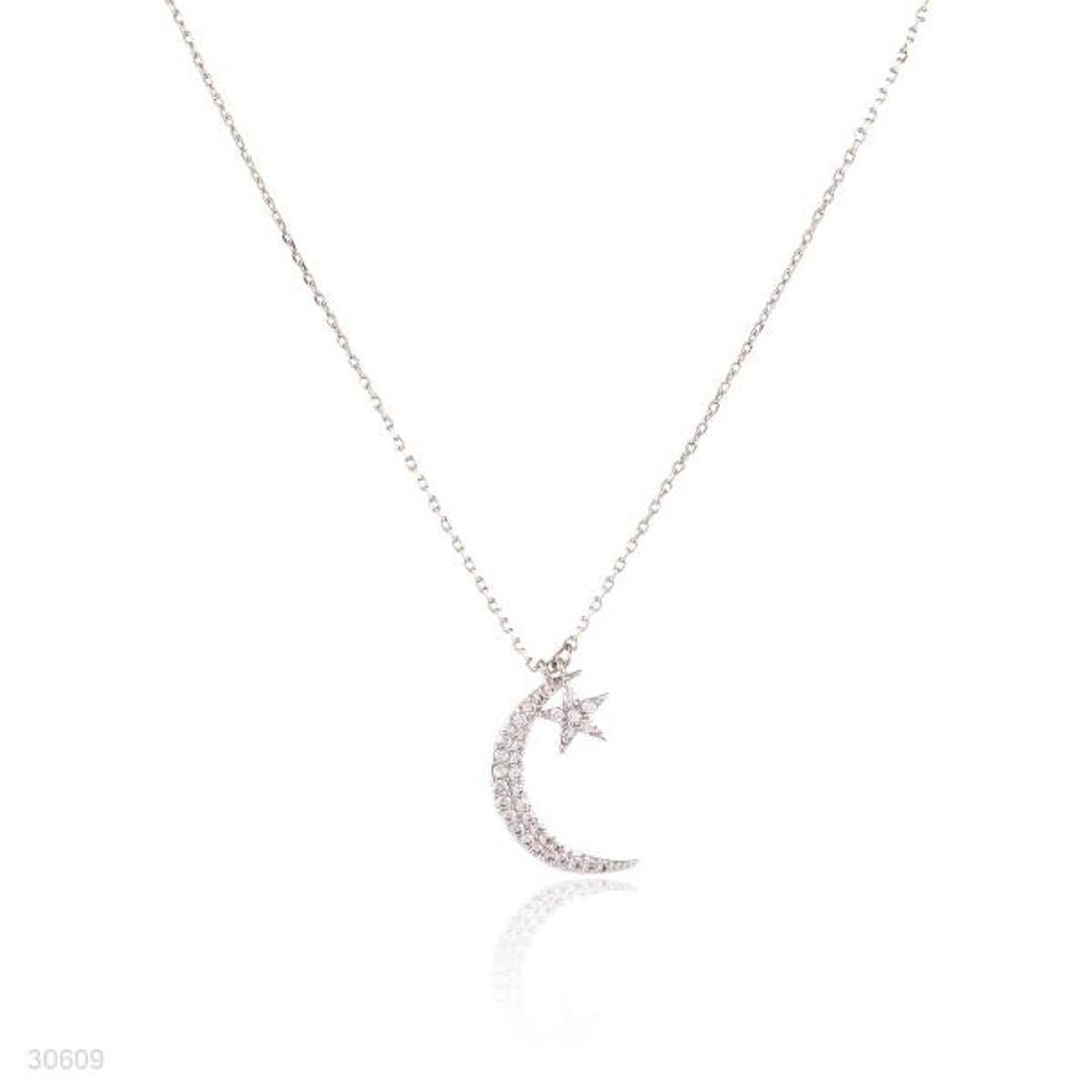 DREAMY LUMINOUS CRESCENT STAR PENDANT