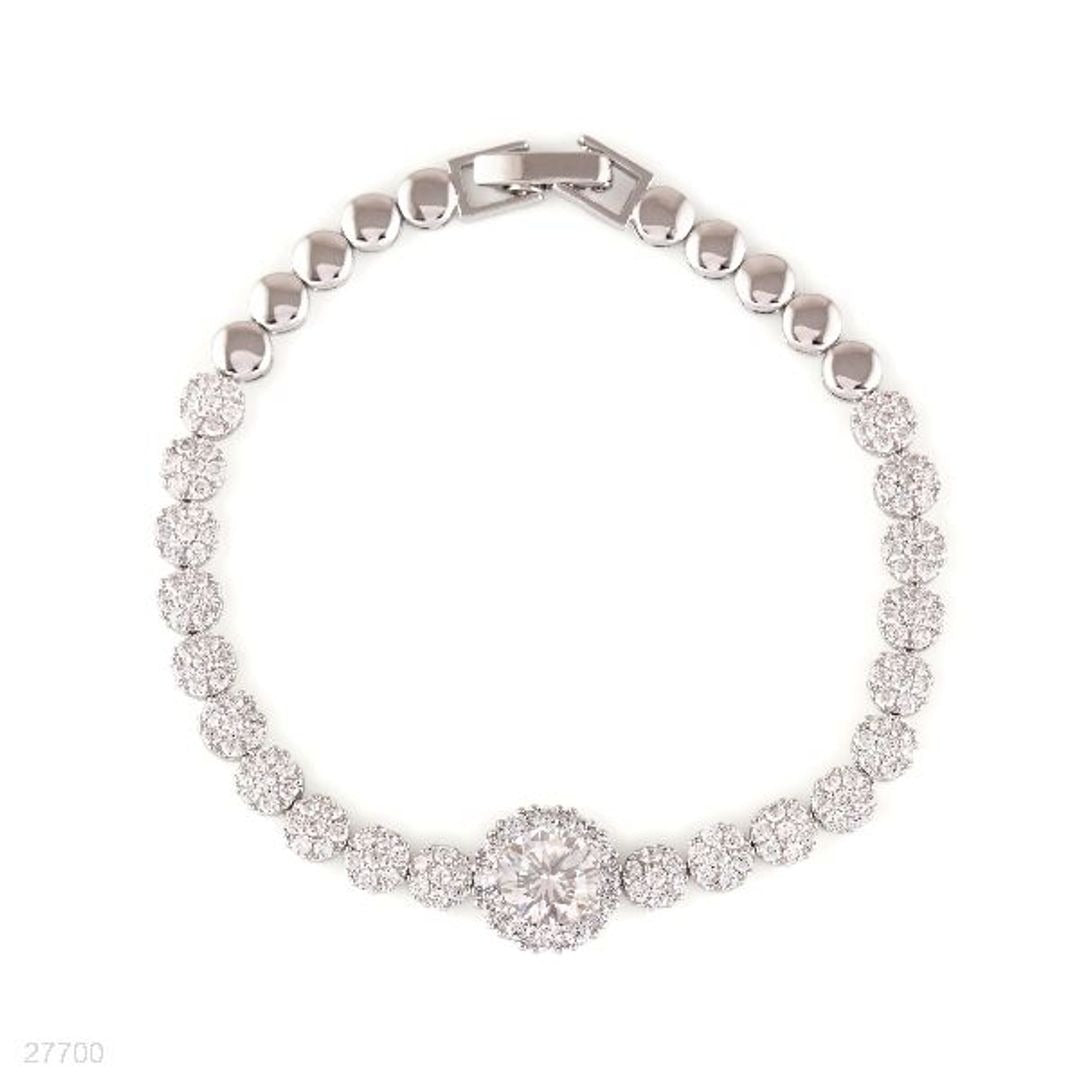 FINE BLOOMING FLOWER SILVER BRACELET