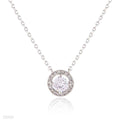 DELICATE HALO CIRCLE SILVER PENDANT
