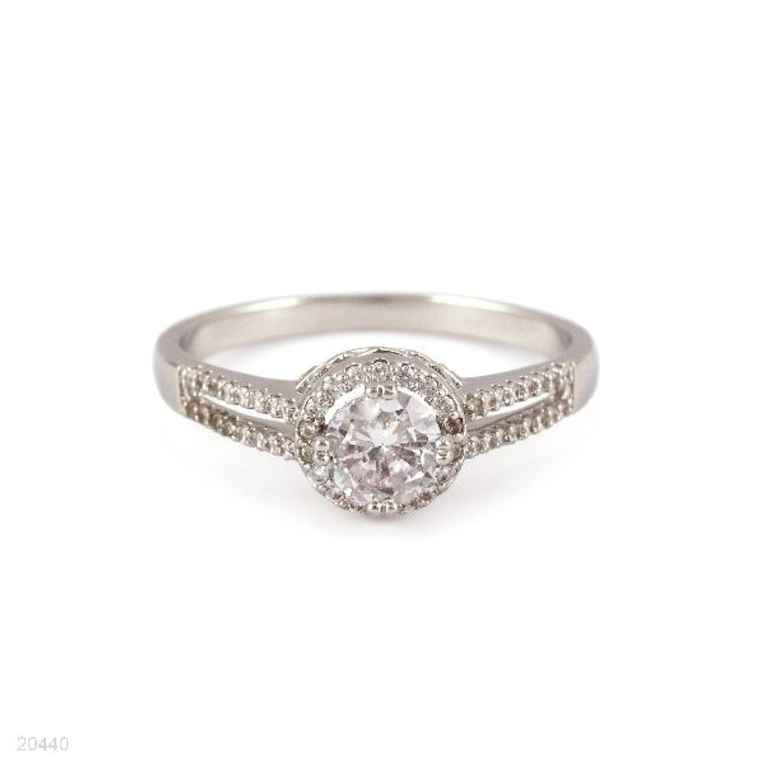 DELICATE SLIM SOLITAIRE SILVER RING