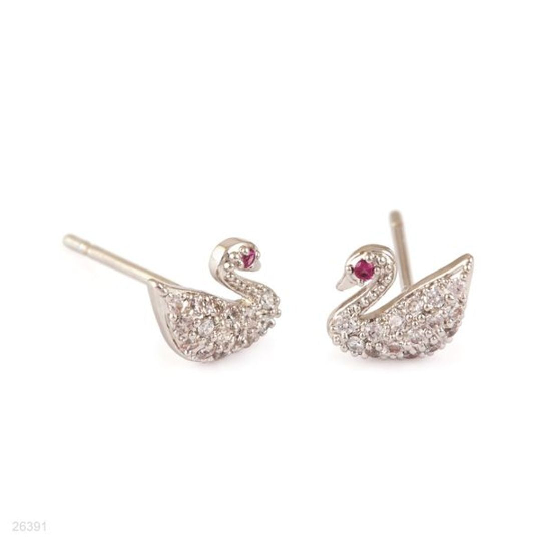 PETITE EYED SWAN SILVER TOPS