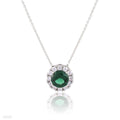 PETITE ELEGANT CIRCLE GREEN PENDANT