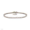 DELICATE ROUND SHAPE SILVER TENNIS BRACELET