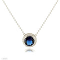 PAVE SET SOLITAIRE PENDANT