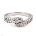 STYLISH DOUBLE OVERLAP SILVER RING