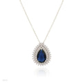 MEZMERIZING PEAR DROP BLUE PENDANT