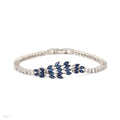 FEMININE THIN BLUE LEAF BRACELET