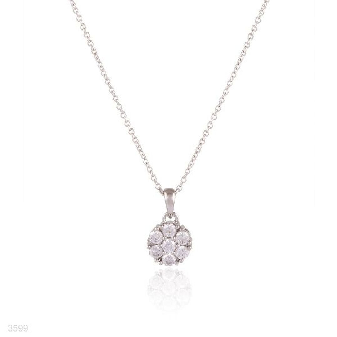 DELICATE FLOWER SILVER PENDANT